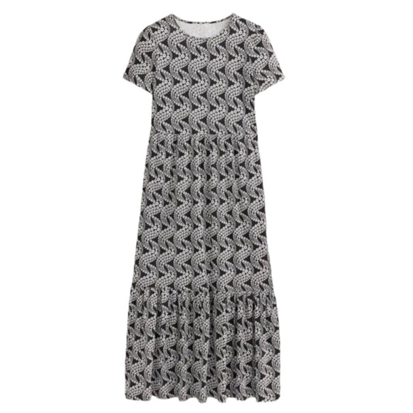 Boden - Tiered Easy Jersey Midi Dress
Black Daisy Swirl Sz 10 - Picture 3 of 9